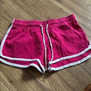 Kids' Pink Shorts with White Trim